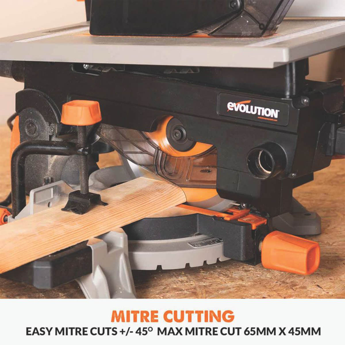 Evolution Table Mitre Saw Electric R210MTSG2 210mm Single Bevel Heavy Duty 1500W - Image 4