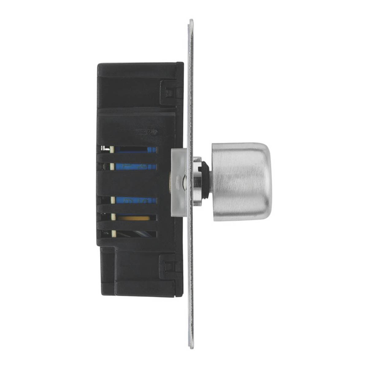 LAP LED Dimmer Wall Switch 2-Gang 2-Way Brushed Steel Colour-Matched Inserts - Image 3