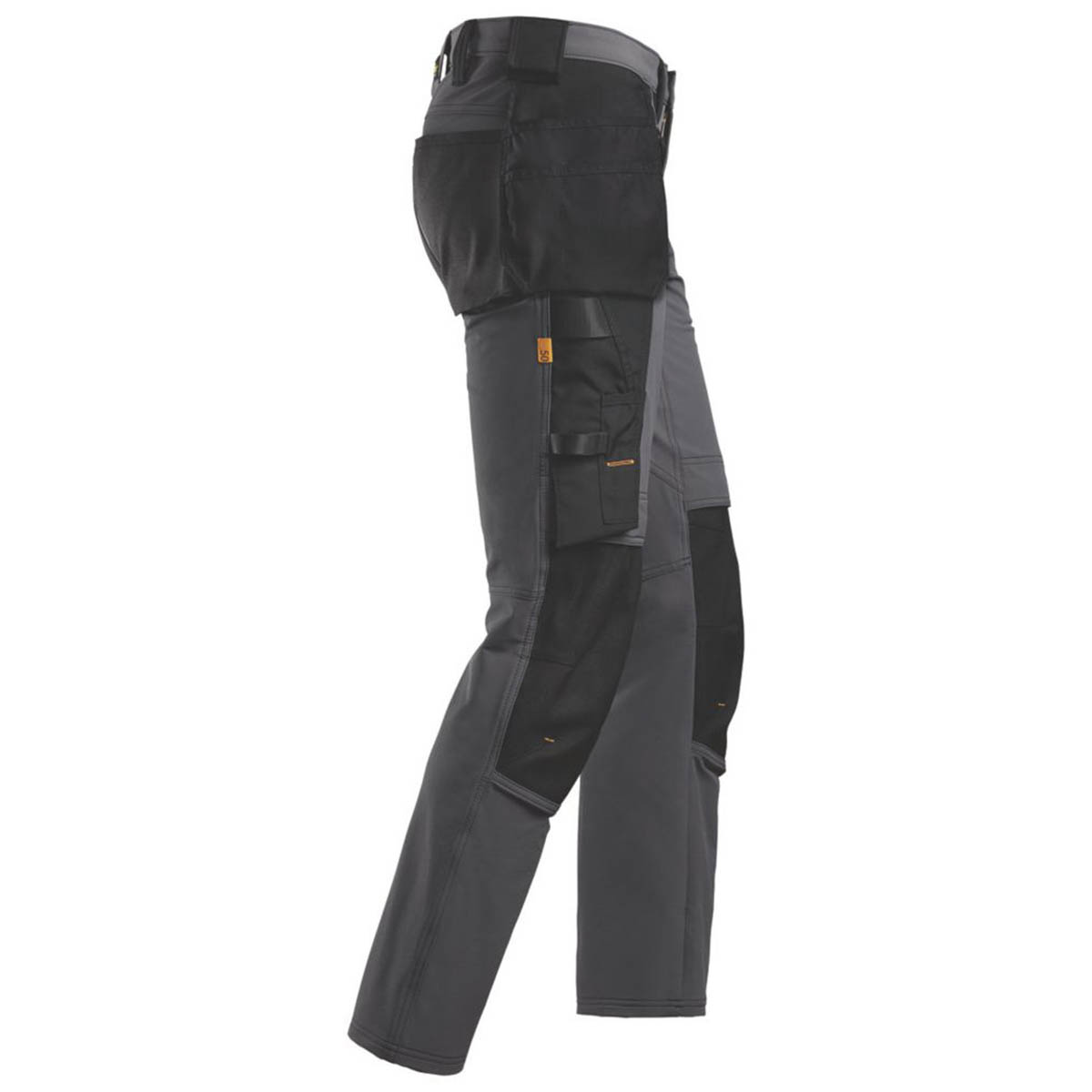 Snickers Mens Work Trousers Full Stretch Steel Grey Black Slim Fit 31" W 32" L - Image 4