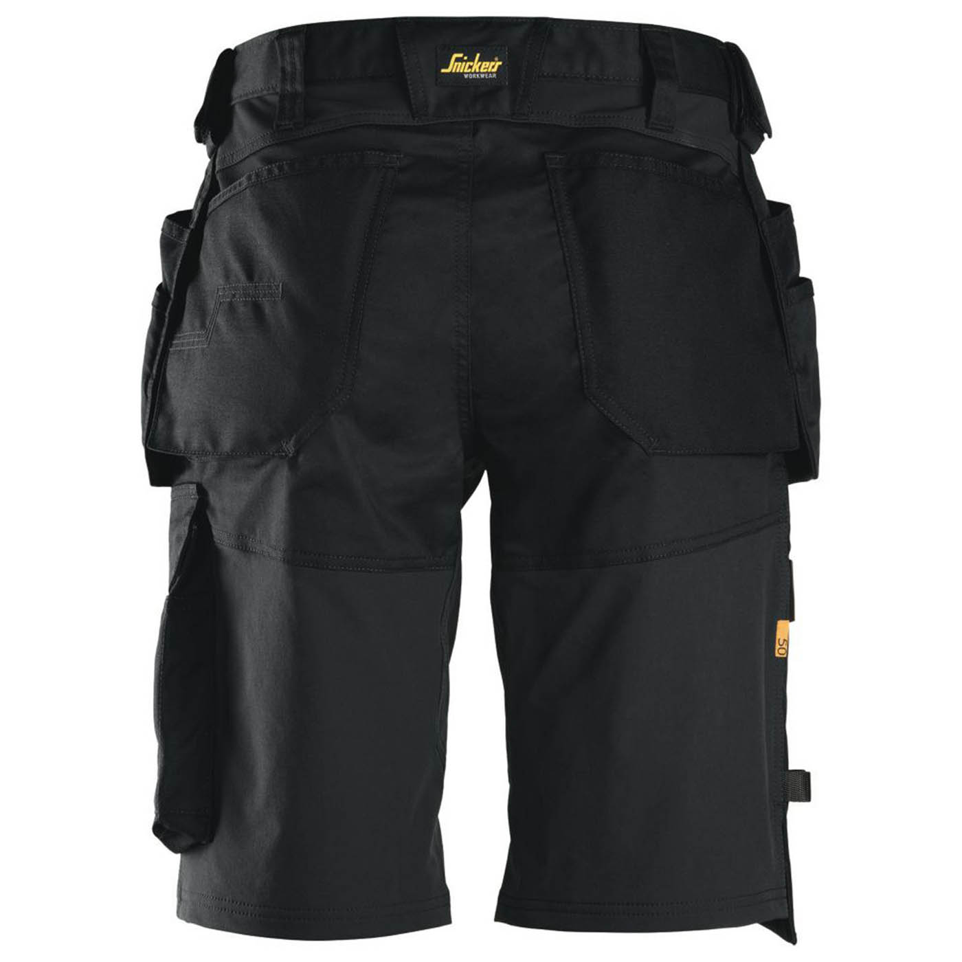 Snickers Work Shorts 6151 Mens Loose Fit Black Stretch Multi Pockets Cargo 35W - Image 5