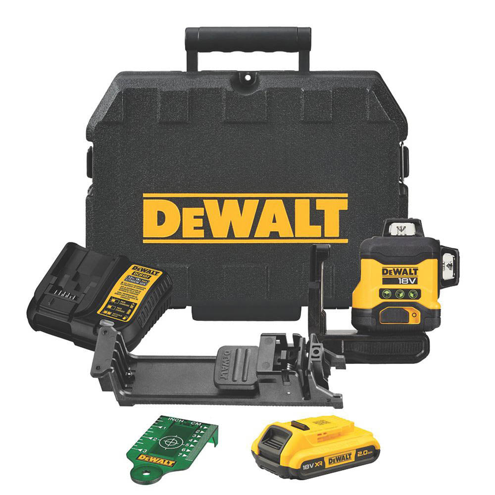 DeWalt Laser Level Cordless 18V 2Ah Li-Ion DCLE34031D1-GB Green Self Levelling - Image 2