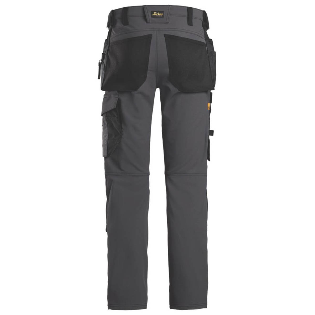 Snickers Mens Work Trousers Full Stretch Slim Fit Steel Grey Black 36" W 32" L - Image 2