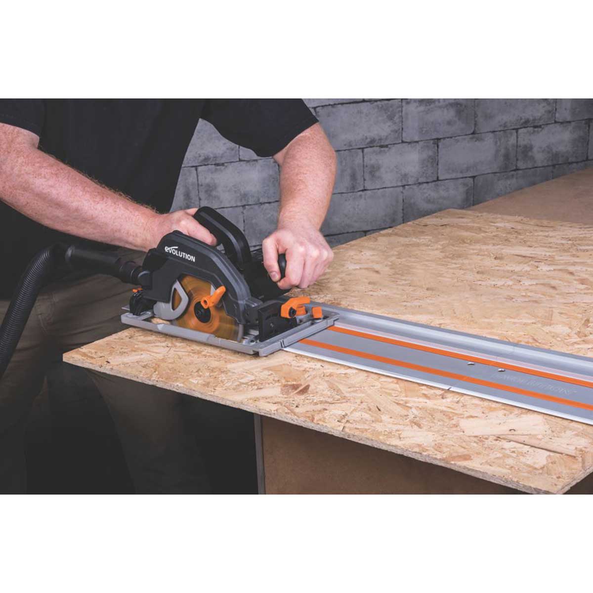 Evolution Circular Saw And Track Electric R185CCSX Multi Material 185mm 1600W - Image 5