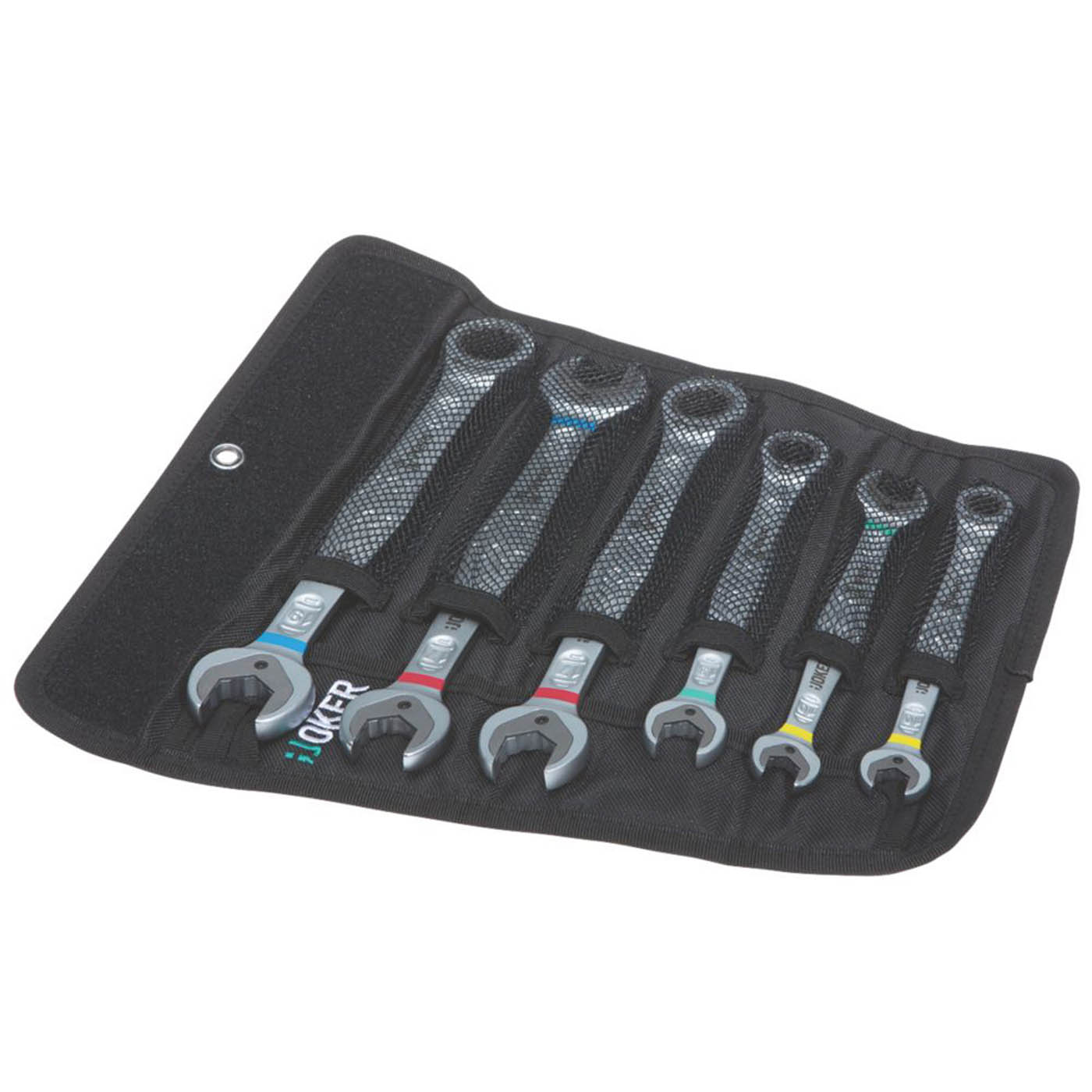 Wera Combination Ratchet Spanner Set Joker Metric Twin-Ended With Pouch 6 Pieces - Image 1