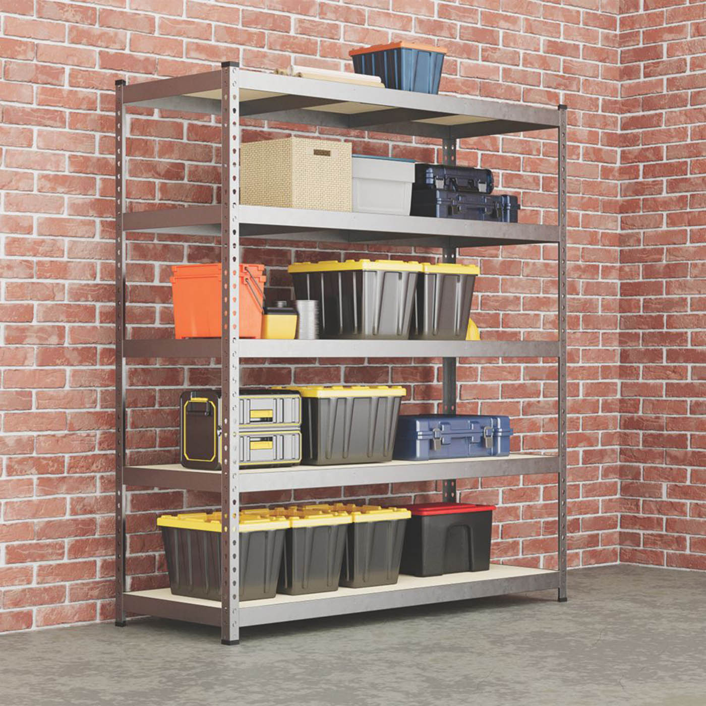RB Boss Garage Shelving Unit 5 Tier Metal Heavy Duty 1600mm x 600mm x 1800mm - Image 4