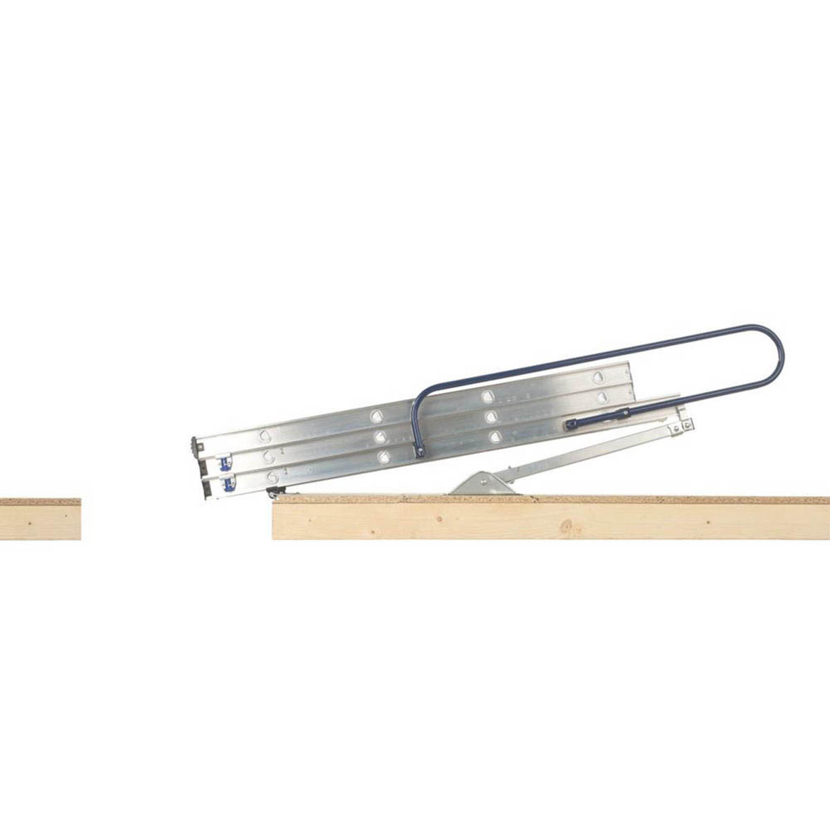 Werner Loft Ladder Aluminium Folding 3 Section Handrail Attic Stairs 3.1m - Image 2