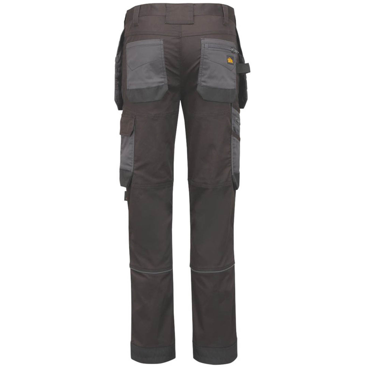 Site Work Trousers Mens Slim Fit Grey Black Stretch Multi Pockets Cargo 36W 32L - Image 3