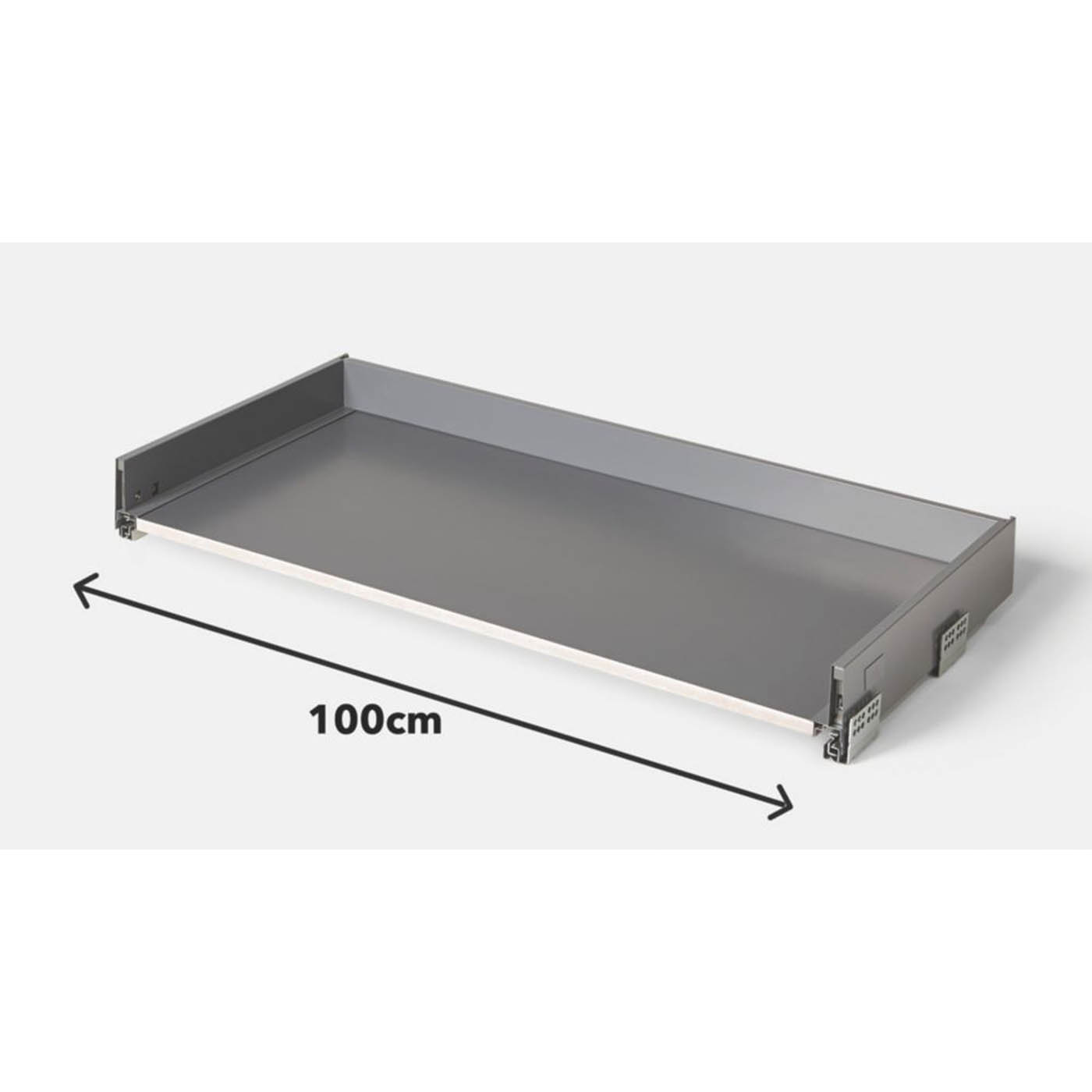 Essentials Standard Drawer Box Matt Grey Slimline Soft Close Ball Bearing 1000mm - Image 3