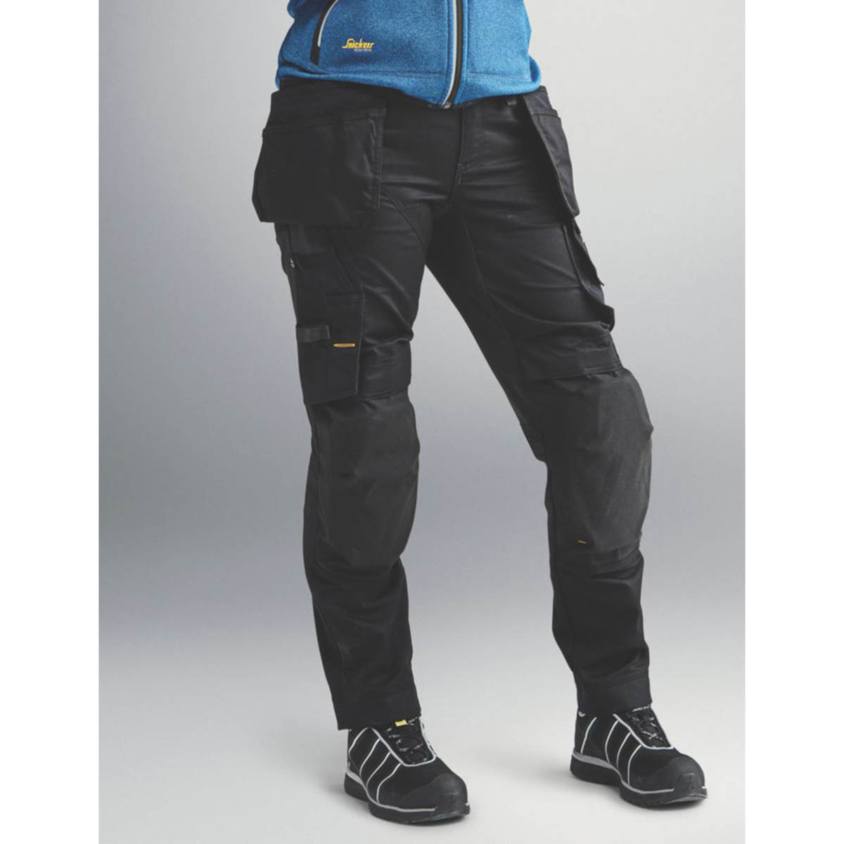 Snickers Work Trousers Womens Slim Fit Black Stretch Multi Pockets Size 18 31"L - Image 6
