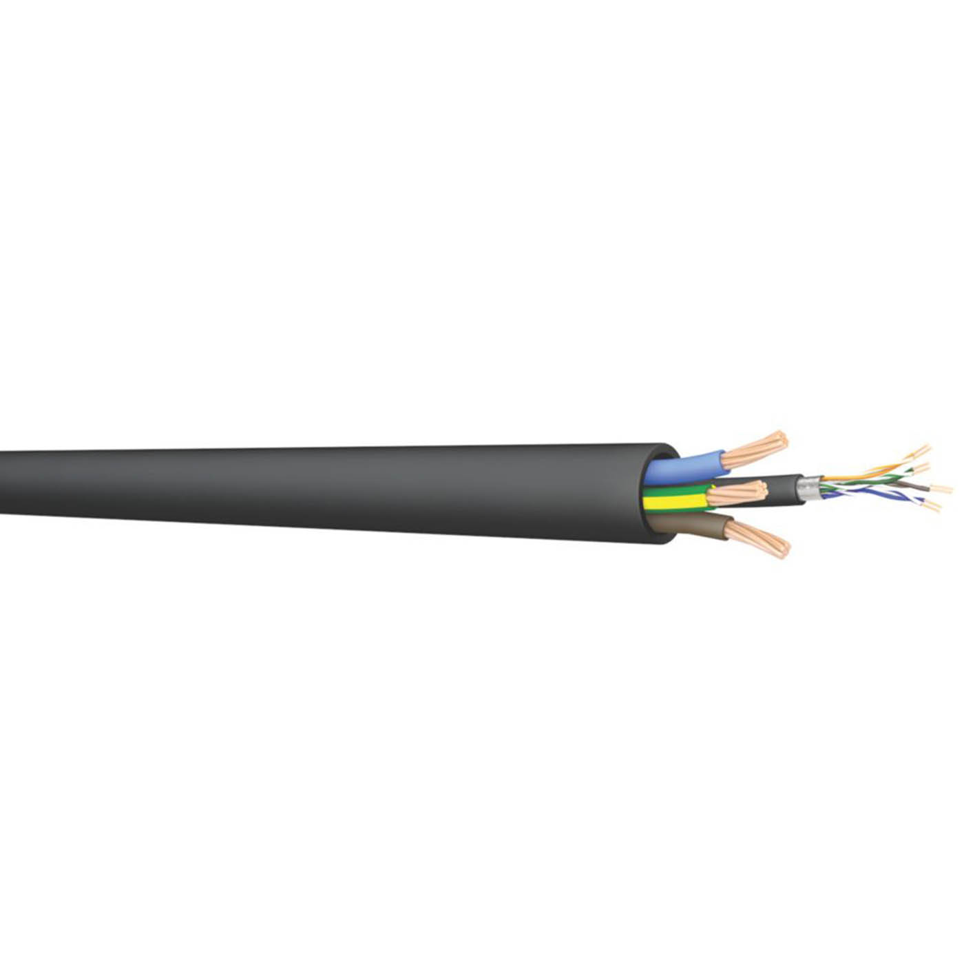 Prysmian EV Charging Cable PRY-EV Black 3-Core 4mm² & Cat 5e 4-Pair 25m Coil - Image 1