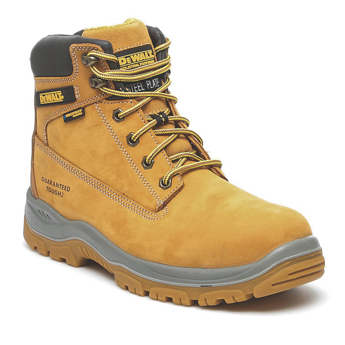 DeWalt Safety Boots Mens Wide Fit Honey Waterproof Work Shoes Steel Toe Size 10 - Image 1