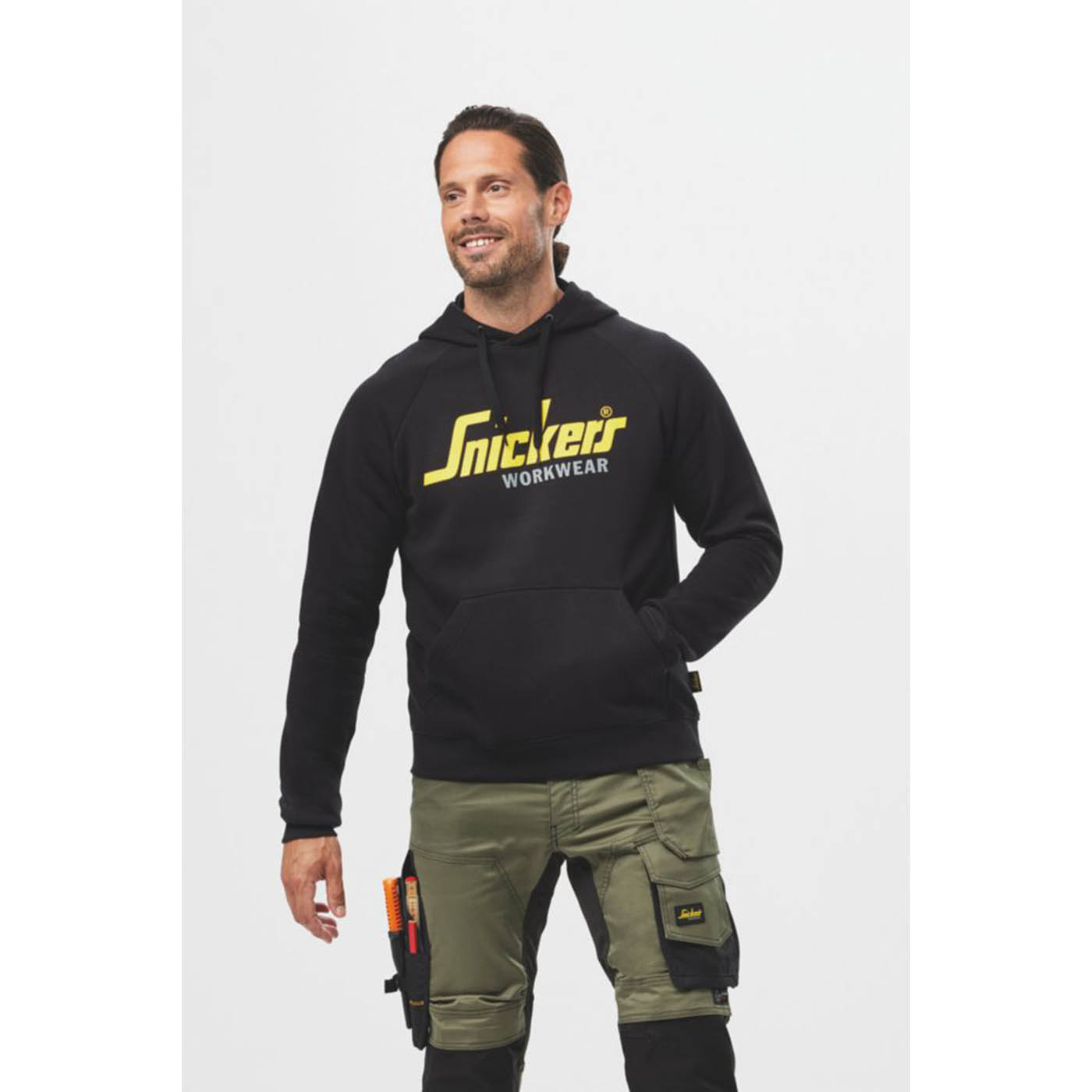 Snickers 2899 - Classic Logo Hoodie Black Large 43" Chest - Image 3