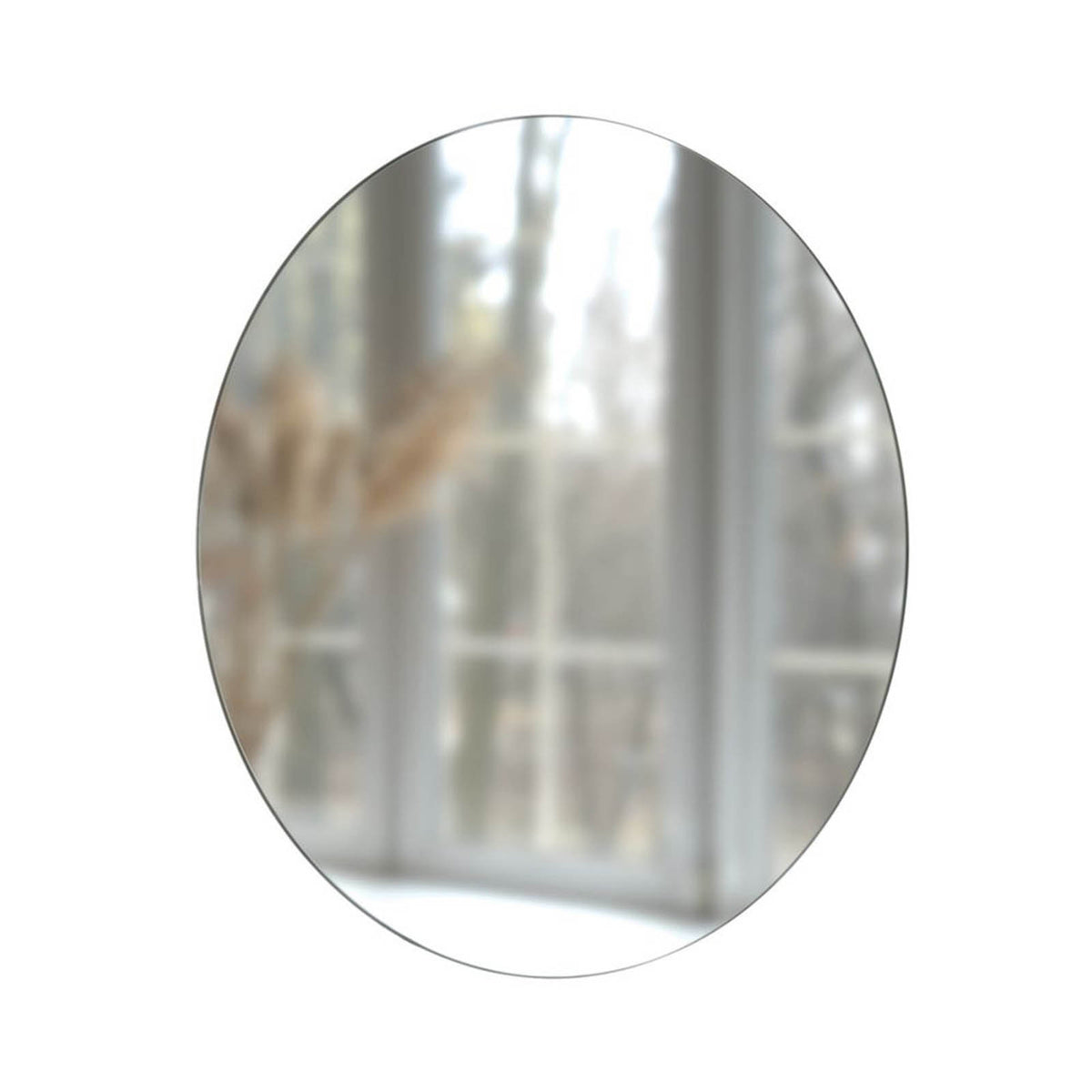 Bathroom Mirror Plain Slim Profile Wall Mounted Modern 600mm x 10mm x 600mm - Image 3