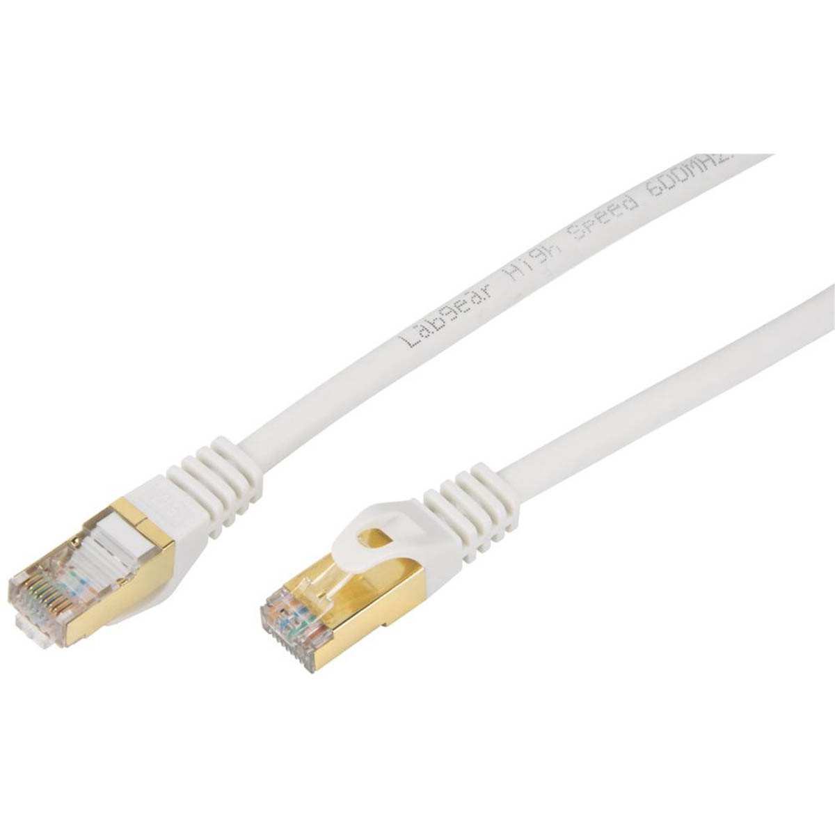 Labgear Cat 7 Ethernet Cable Patch Lead White Shielded RJ45 Copper Plated 20m - Image 1