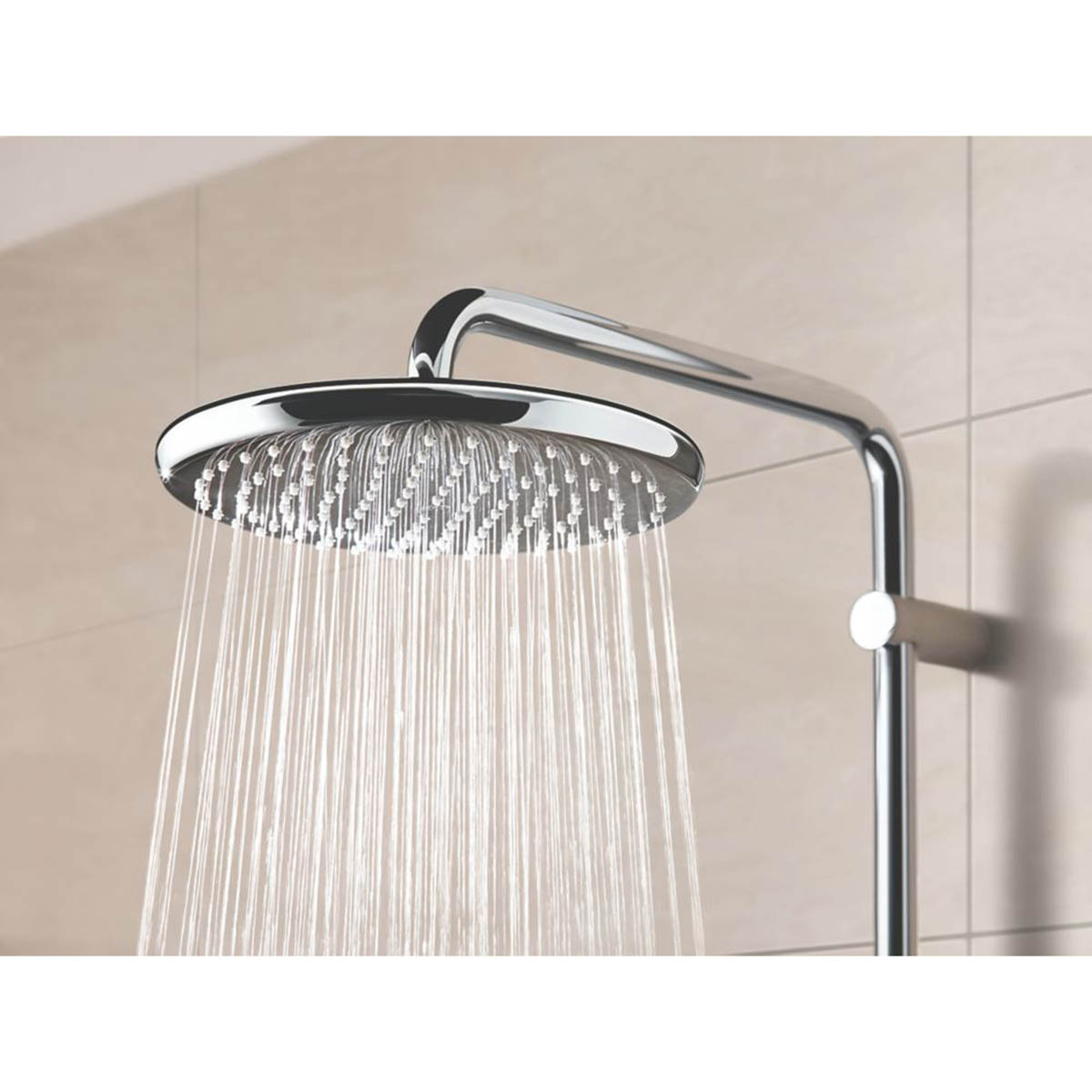 Grohe Shower Head Round Vitalio Start 250 Adjustable Chrome Single-Spray 250mm - Image 2