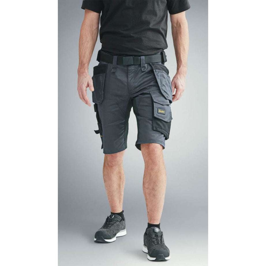 Snickers Work Shorts 6141 Stretch Grey Black Multi Pockets Slim Fit 41" W - Image 3