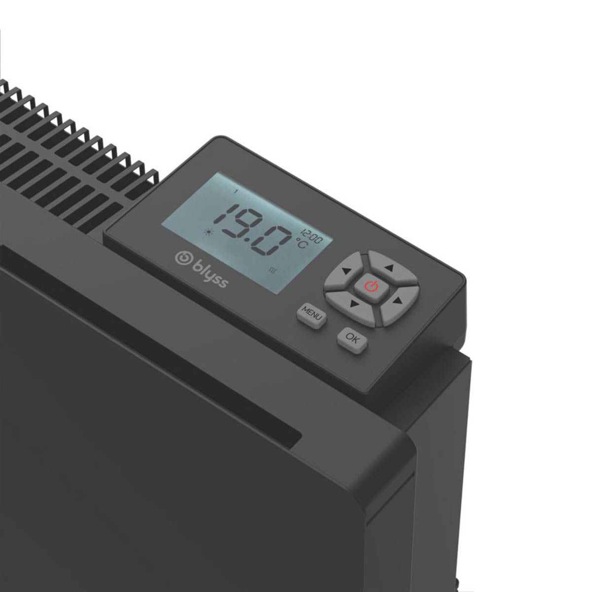 Blyss Radiant Panel Heater Electric Wall-Mounted Grey 450 x 690mm 5115BTU 1500W - Image 3