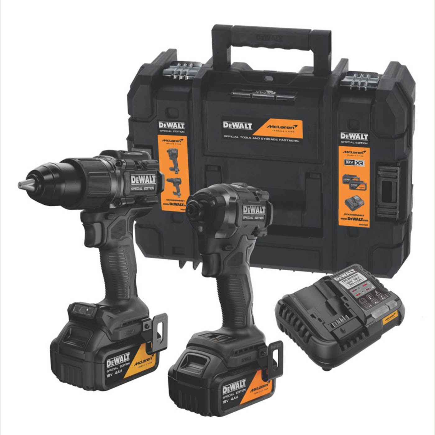 DEWALT Twin Kit McLaren F1 Team DCK2222MM2T-GB Cordless 18V 2 x 4.0Ah Li-Ion XR - Image 1
