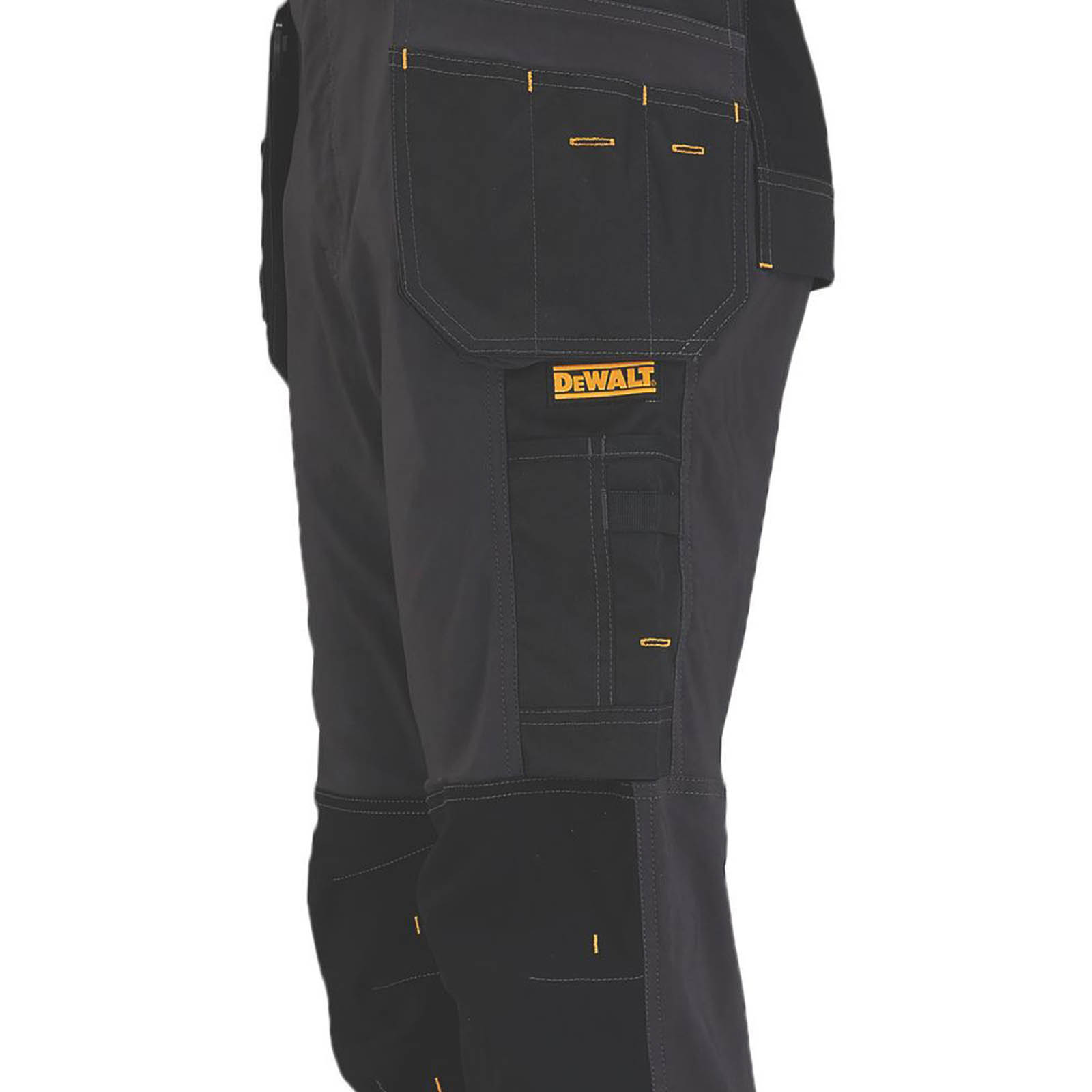 DeWalt Work Trousers Mens Slim Fit Grey Black Breathable Multi Pockets 36W 31L - Image 4