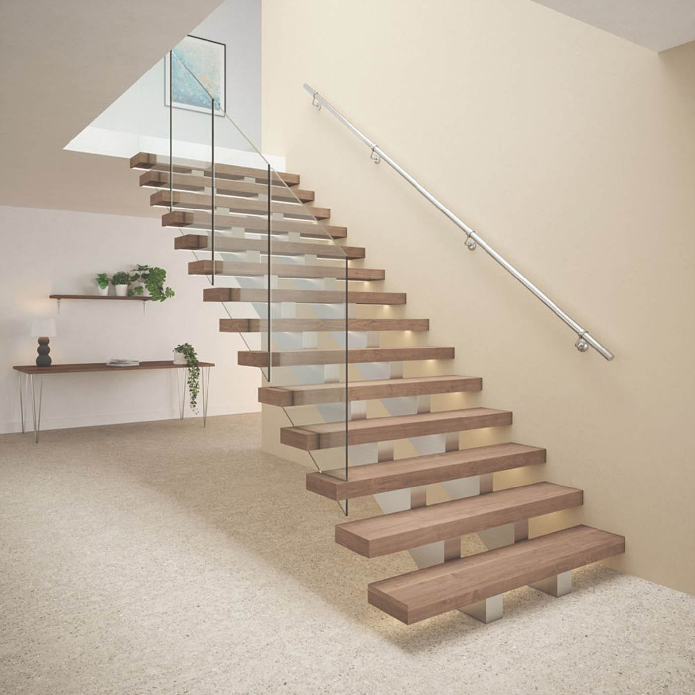 Rothley Steel Handrail Kit Brushed Silver 3600mm - Image 4