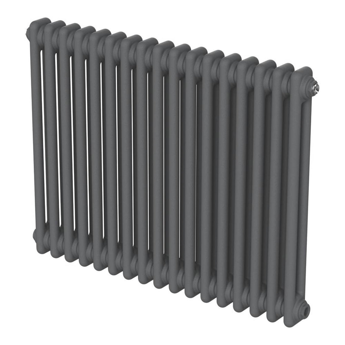 Flomasta 2 Column Radiator Anthracite Horizontal Steel Modern (H)60x(W)78.5cm - Image 1
