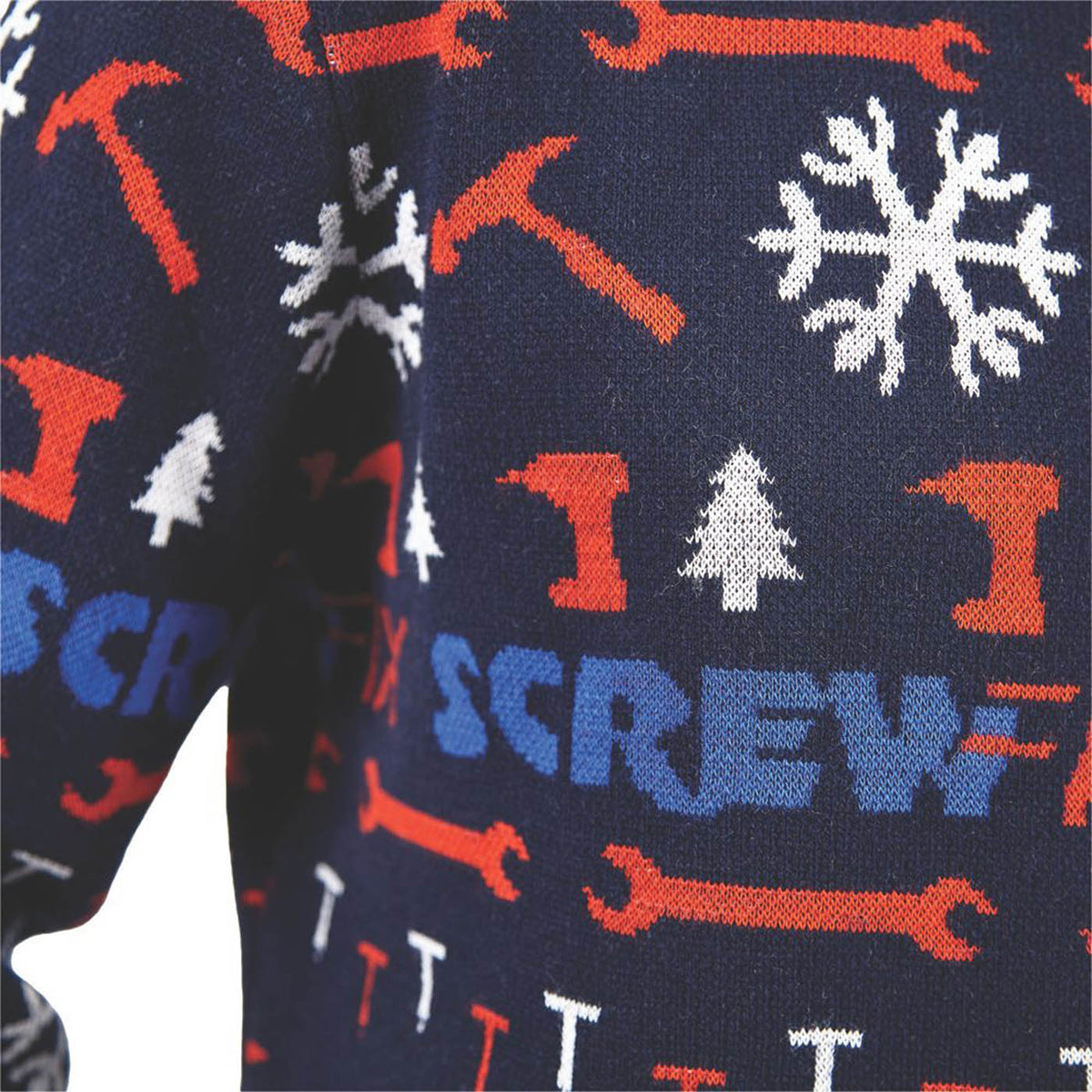258 Site Christmas Work Jumper Mens Blue Pullover Sweatshirt Large 45in Chest - Image 3
