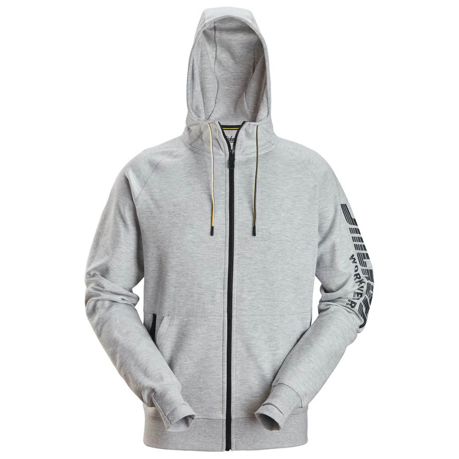 Snickers 2895 Logo Full Zip Hoodie Grey Melange 2X Large 52" Chest - Image 1