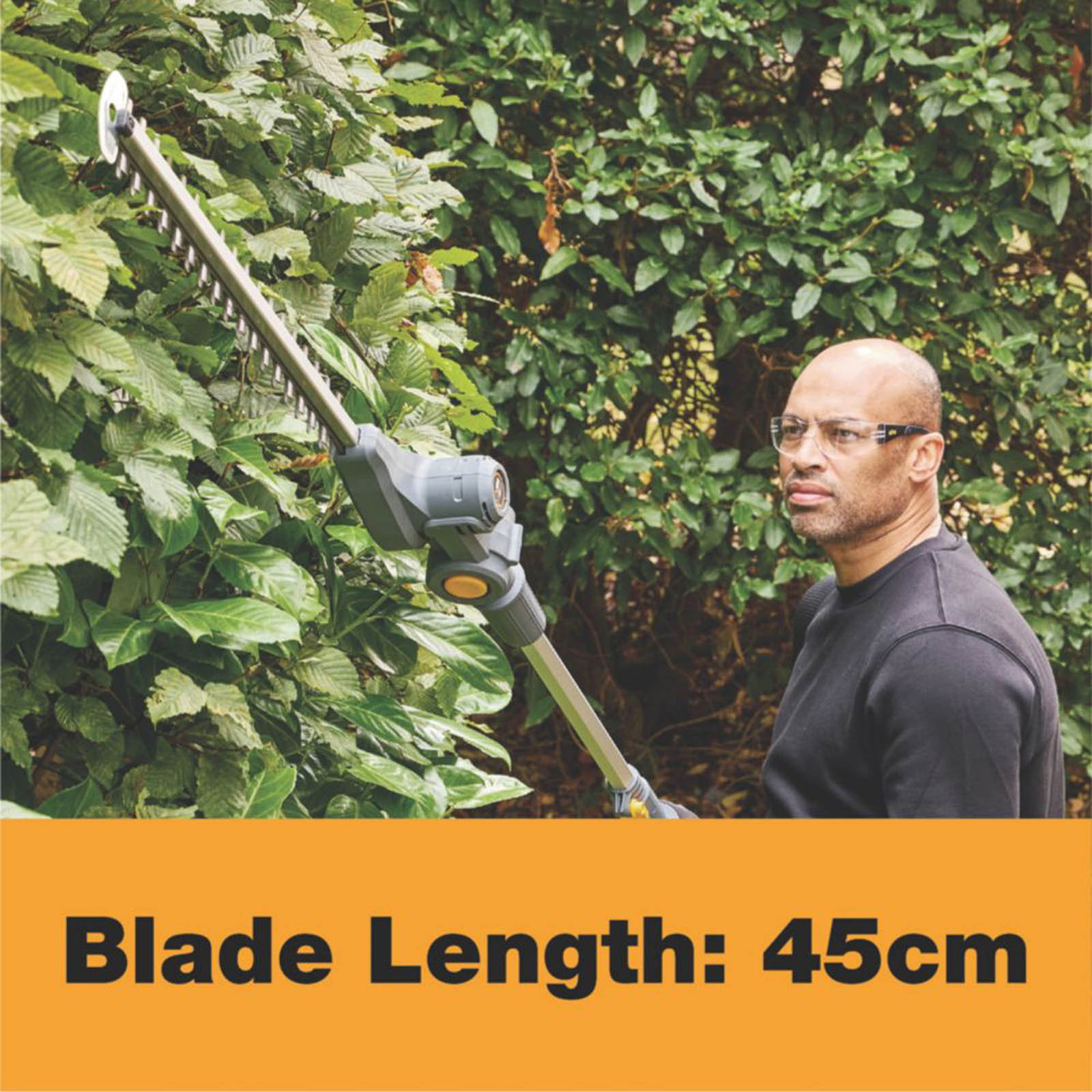 Titan TTI830HDC 45cm 18V 1 x 2Ah Li-Ion TXP Brushless Cordless Pole Hedge Trimmer - Image 4