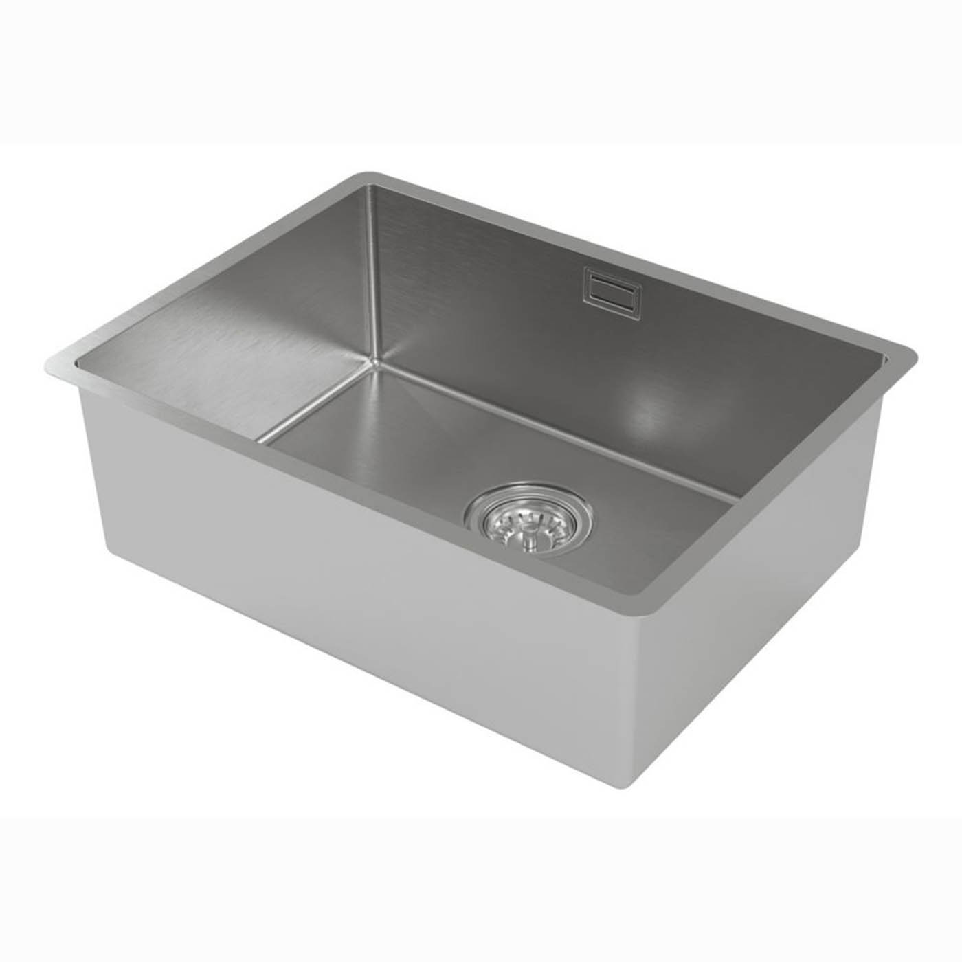 Carysil Kitchen Sink 1 Bowl Stainless Steel Rectangular Waste Modern 59x44cm - Image 1