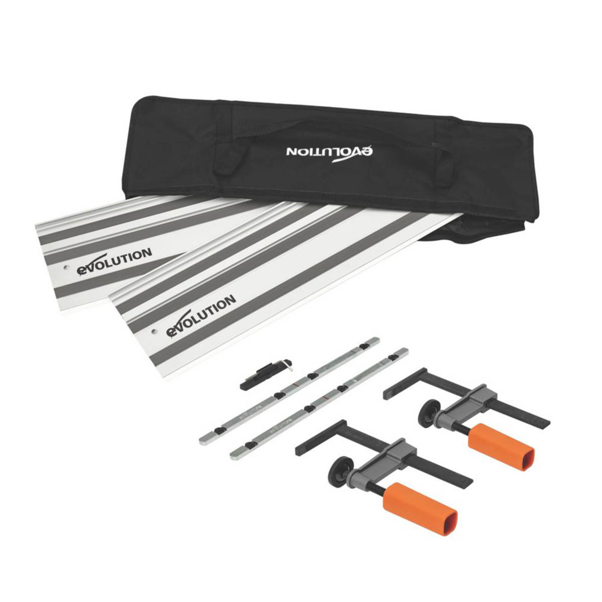 Evolution Circular Saw Guide Rail Set 004-0011 Aluminium Non-Slip 2 x 700mm - Image 1