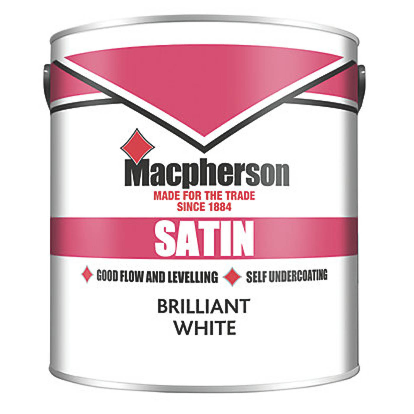 Macpherson Wood Metal Paint Trim Brilliant Satin White Indoor Outdoor 2.5Ltr - Image 2
