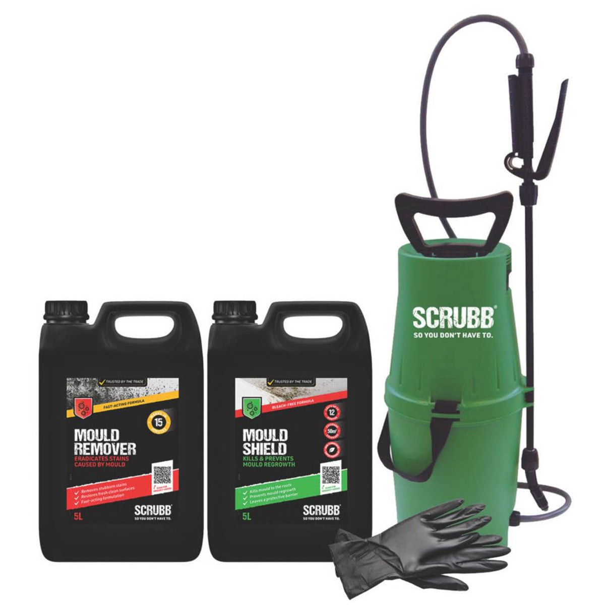 Scrubb Mould Removal Kit Prevents Recurring 2 Step Treatment Long Lasting 50 m² - Image 1