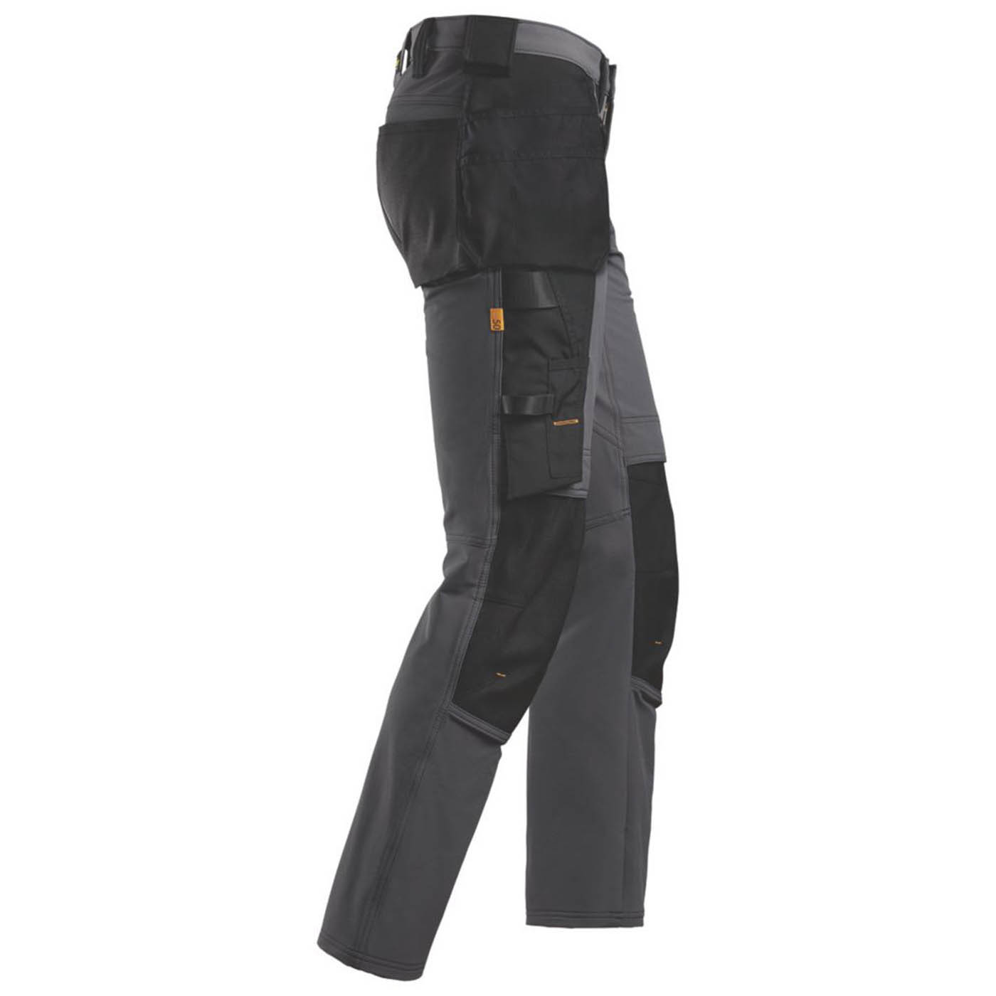 Snickers Mens Work Trousers 6271 Full Stretch Steel Grey/Black 33" W 32" L - Image 4