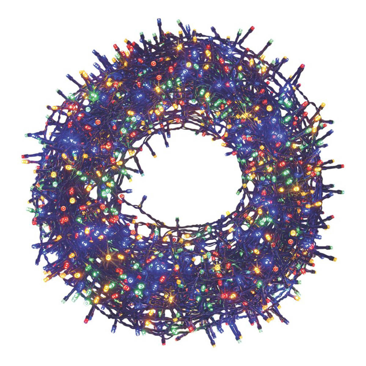 LED Christmas String Lights 1500 Multicolour Timer Indoor IP44 Home - Image 1