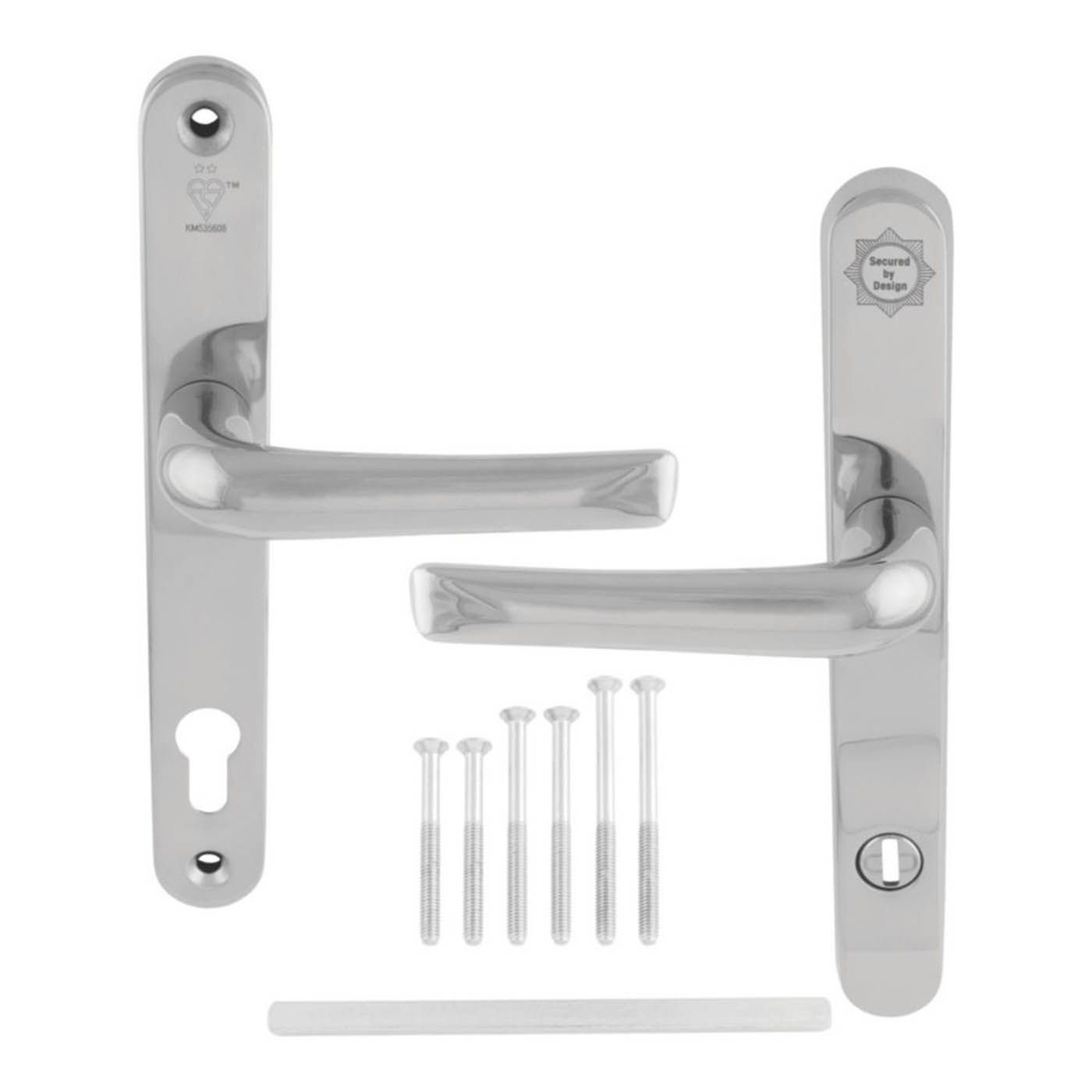 Smith & Locke Door Handles Pair Polished Chrome - Image 2