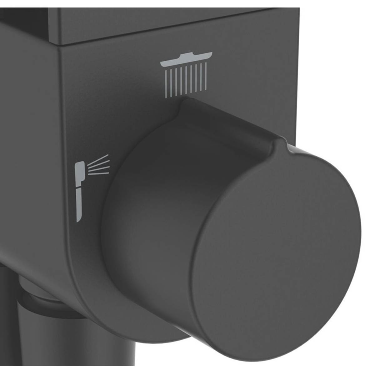 Ideal Standard Dual Mixer Shower Thermostatic 2 Spray Pattern Silk Black Round - Image 6