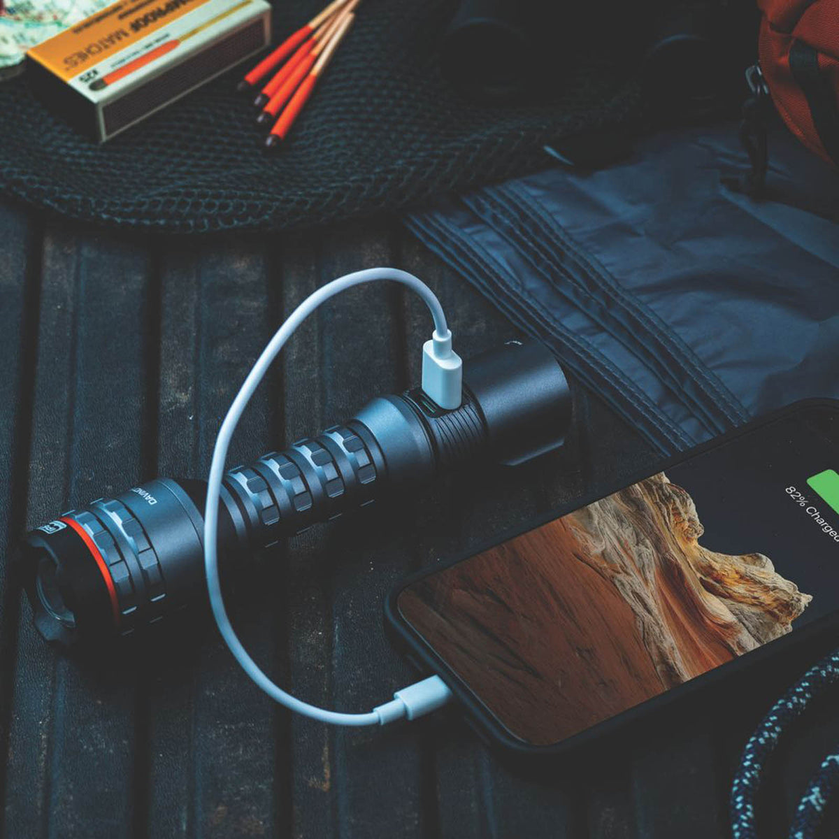 Nebo Flashlight LED Storm Grey Rechargeable Water Impact Resistant 800lm - Image 4