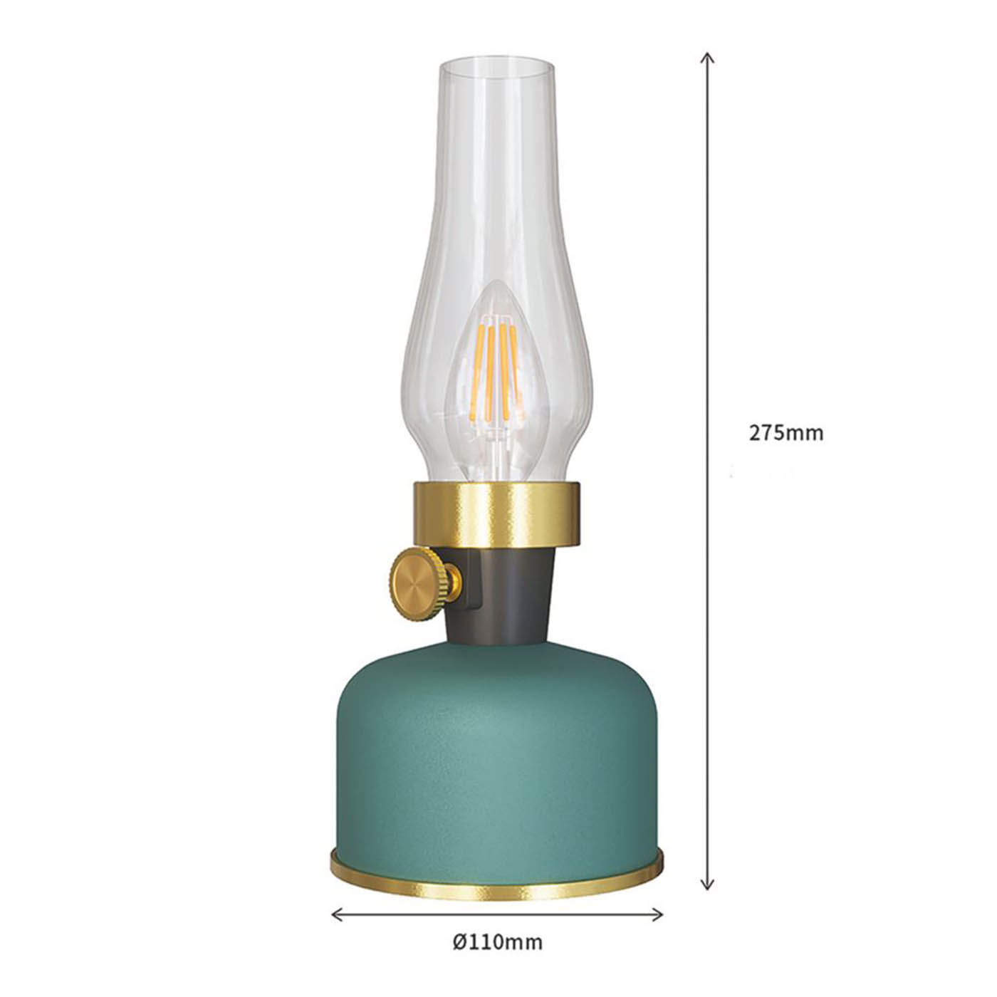 Calex Lavinio Rechargeable LED Table Lamp Green 200lm - Image 6