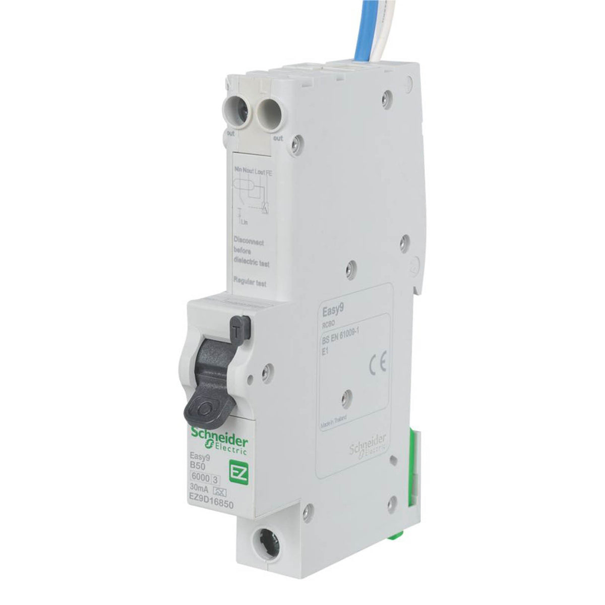 Schneider Electric RCBO Easy9 B Curve Type A Single Phase SP 50A 6kA 30 mA - Image 1