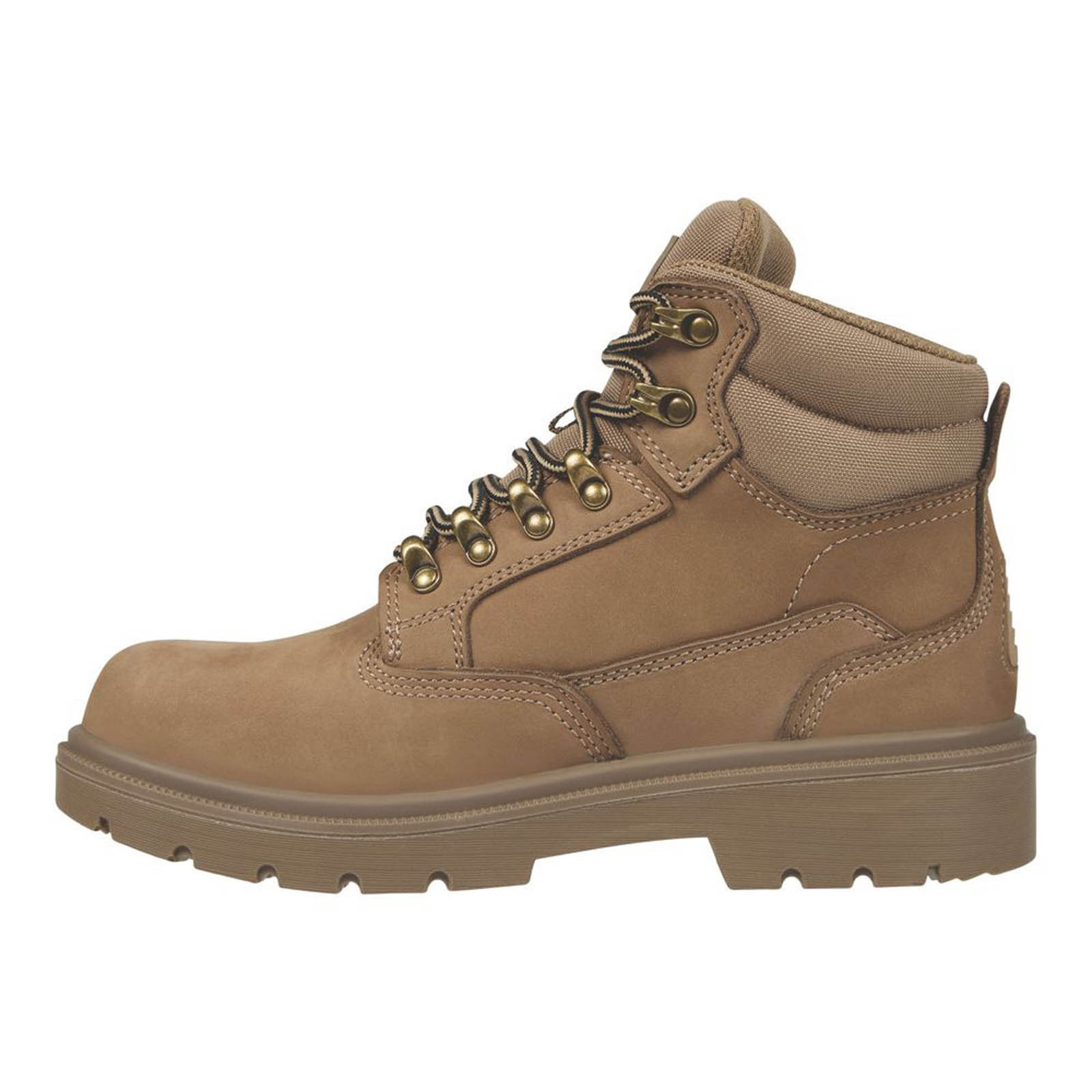 Site Safety Boots Womens Wide Fit Brown Leather Work Shoes Steel Toe Size 4 - Image 2