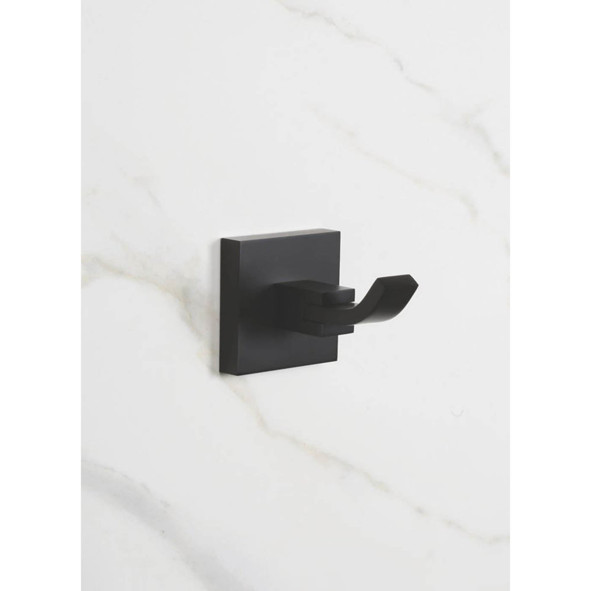 Bristan Robe Hook Single Square Matt Black Brass Bathroom Cloakroom Modern - Image 2