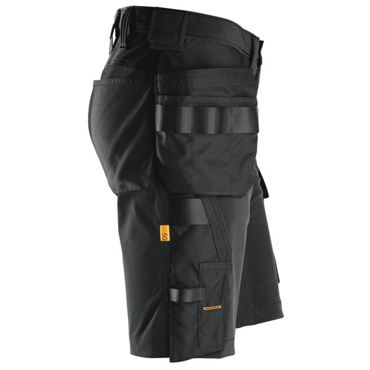 Snickers Work Shorts Mens Black Stretch Breathable Multi Pockets Cargo 38"W - Image 4