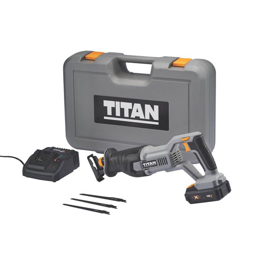 Titan Reciprocating Saw Cordless TTI880RSP TXP 18V 2Ah Li-Ion Variable Speed - Image 1