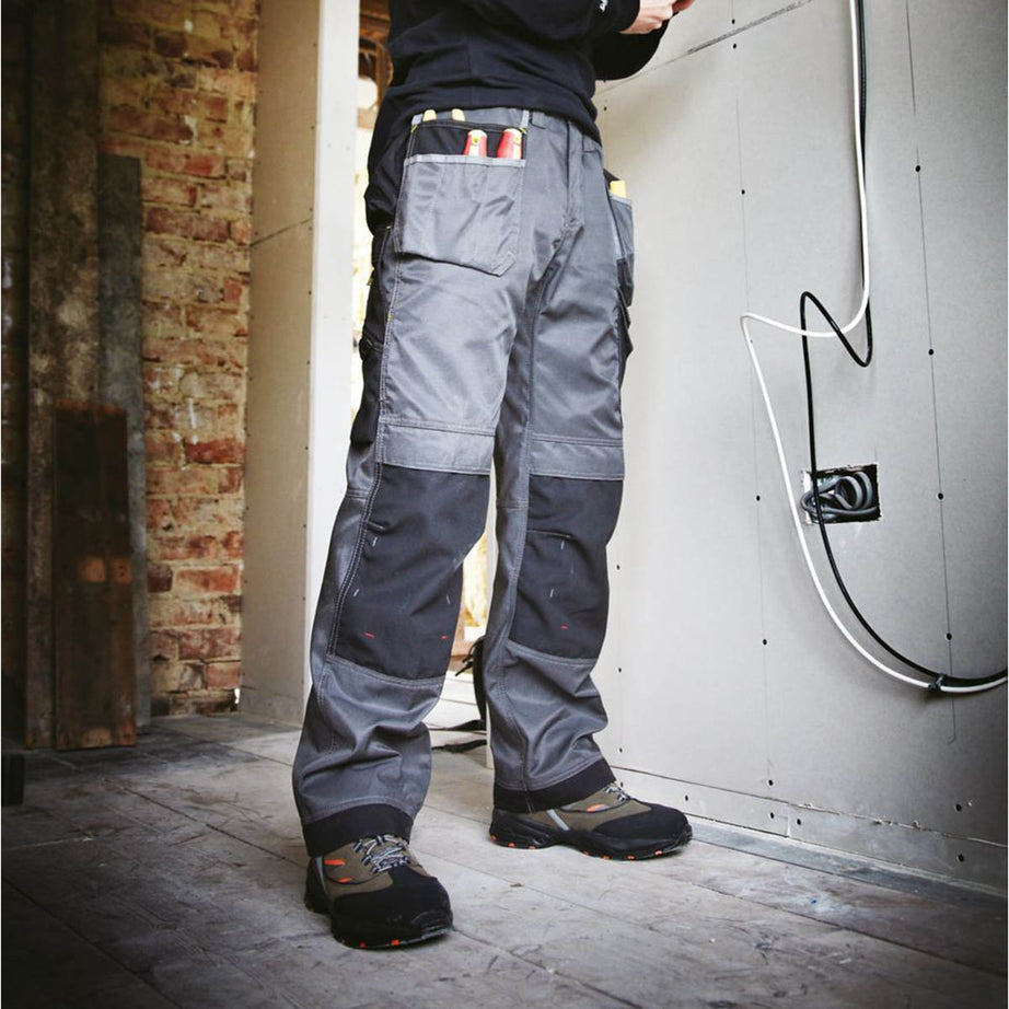 Snickers Work Trousers Mens Relaxed Fit Grey Black Multi Pockets Cargo 35"W 35"L - Image 3