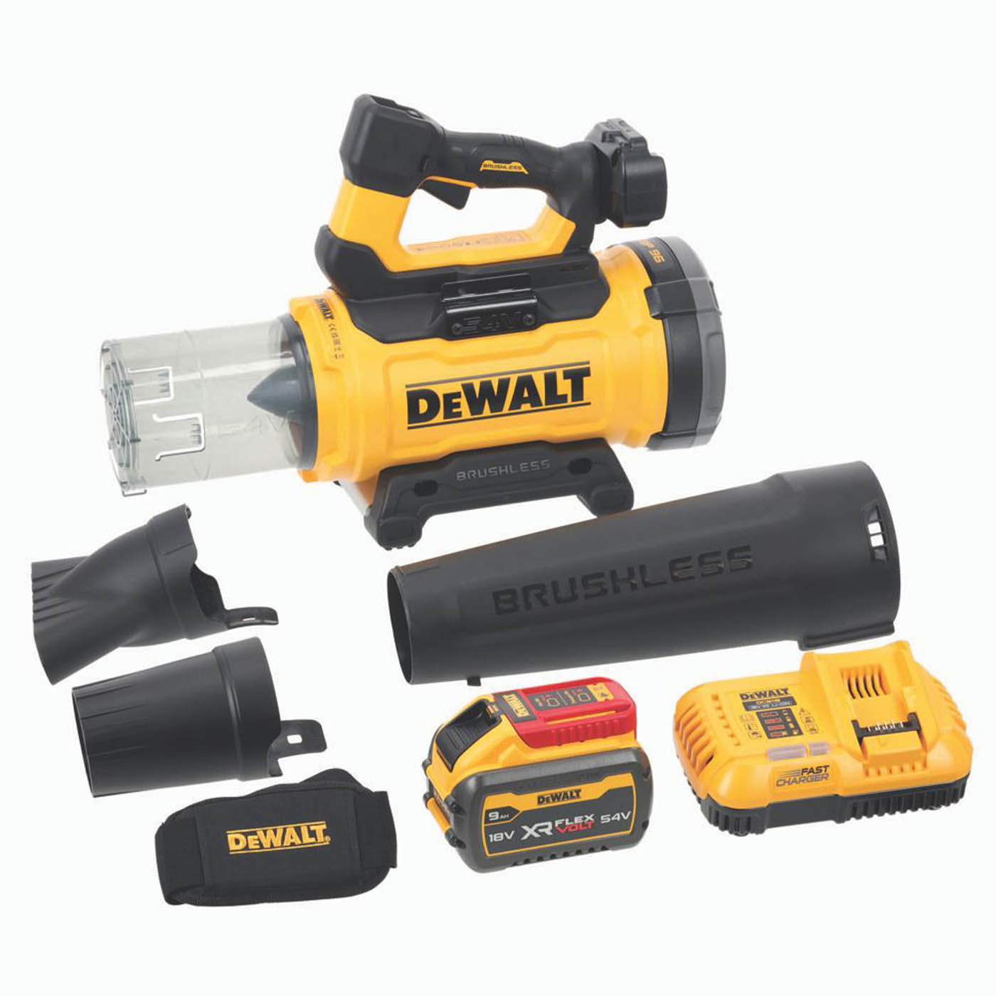 DEWALT Cordless Axial Leaf Blower DCMBL777X1-GB 54V 1 x 9Ah Li-Ion XR FlexVolt - Image 1