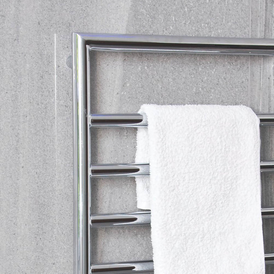Towelrads Towel Rail Radiator Chrome Flat Designer Bathroom 900 x 500mm 771BTU - Image 3
