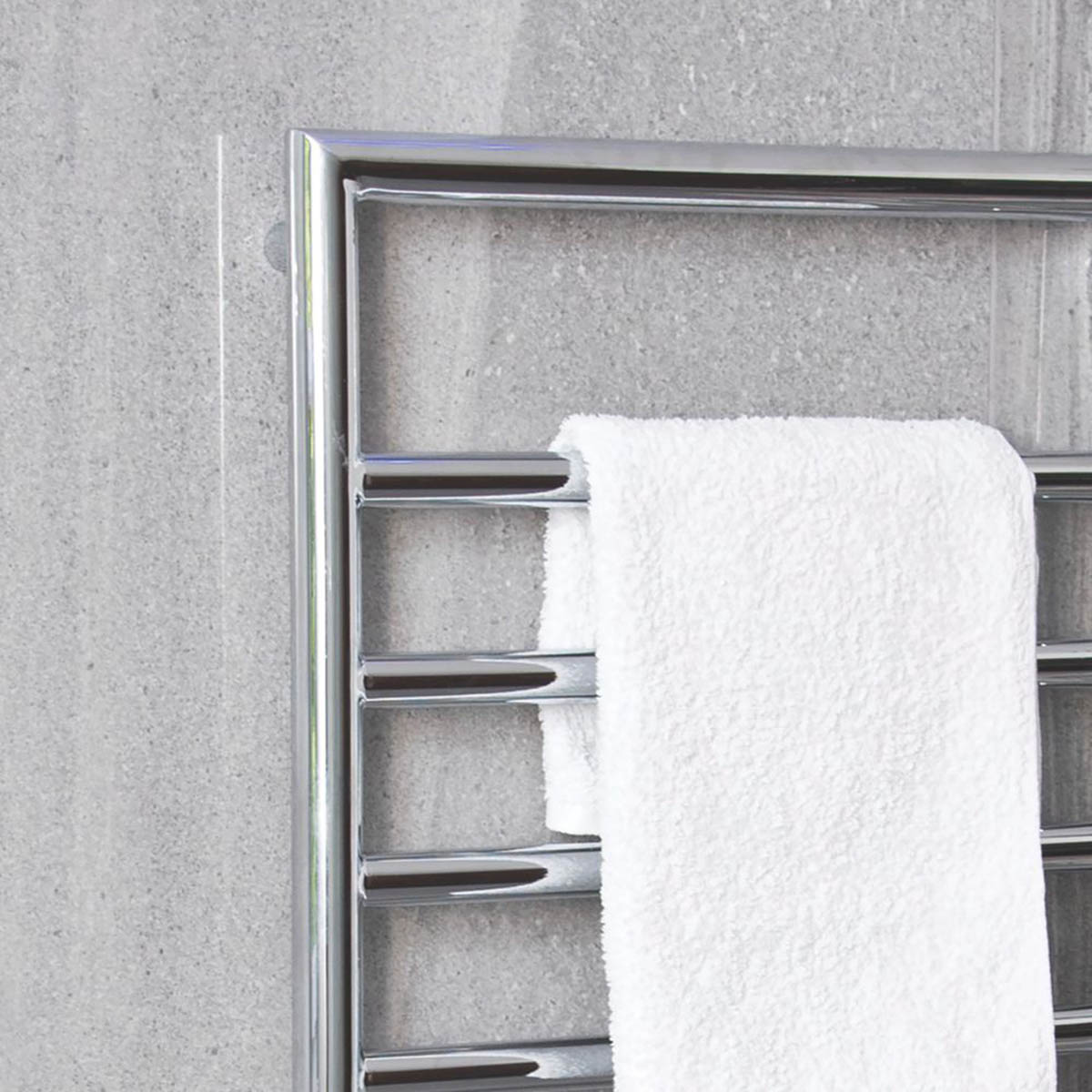 Towelrads Towel Rail Radiator Chrome Flat Designer Bathroom 900 x 500mm 771BTU - Image 3