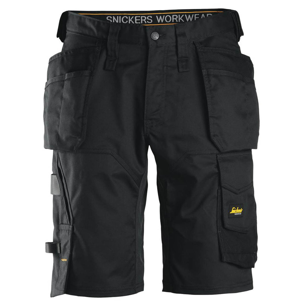 Snickers Work Shorts Mens Loose Fit Black Stretch Multi Pockets Cargo 30W - Image 1