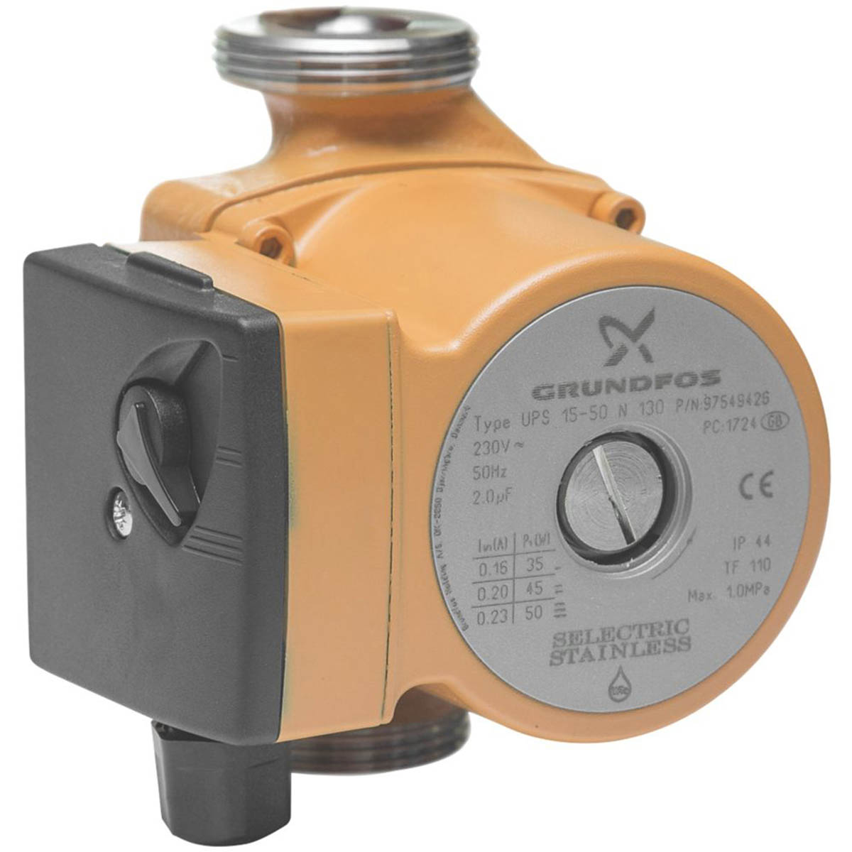 Grundfos Secondary Hot Water Circulator Pump UPS 15-50N Traditional 230V - Image 1