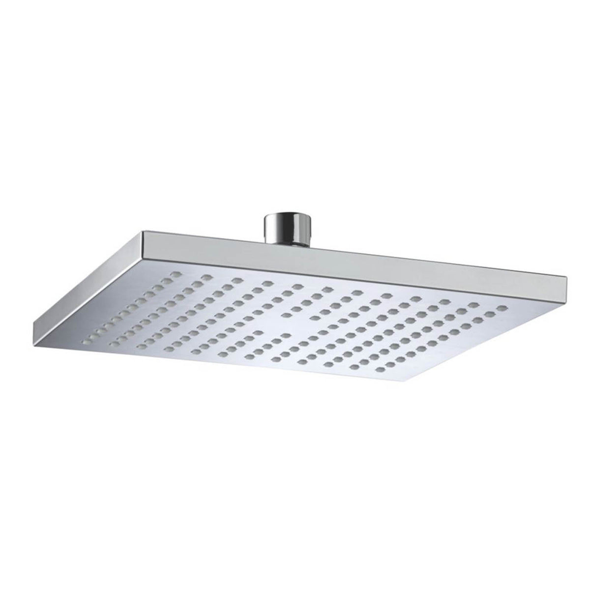 Bristan Shower Head Chrome Square Fixed 200mm Single Spray Pattern Bathroom - Image 1